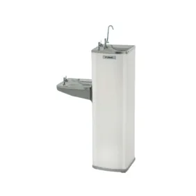 Bebedouro de Coluna/Pressão Branco e Inox